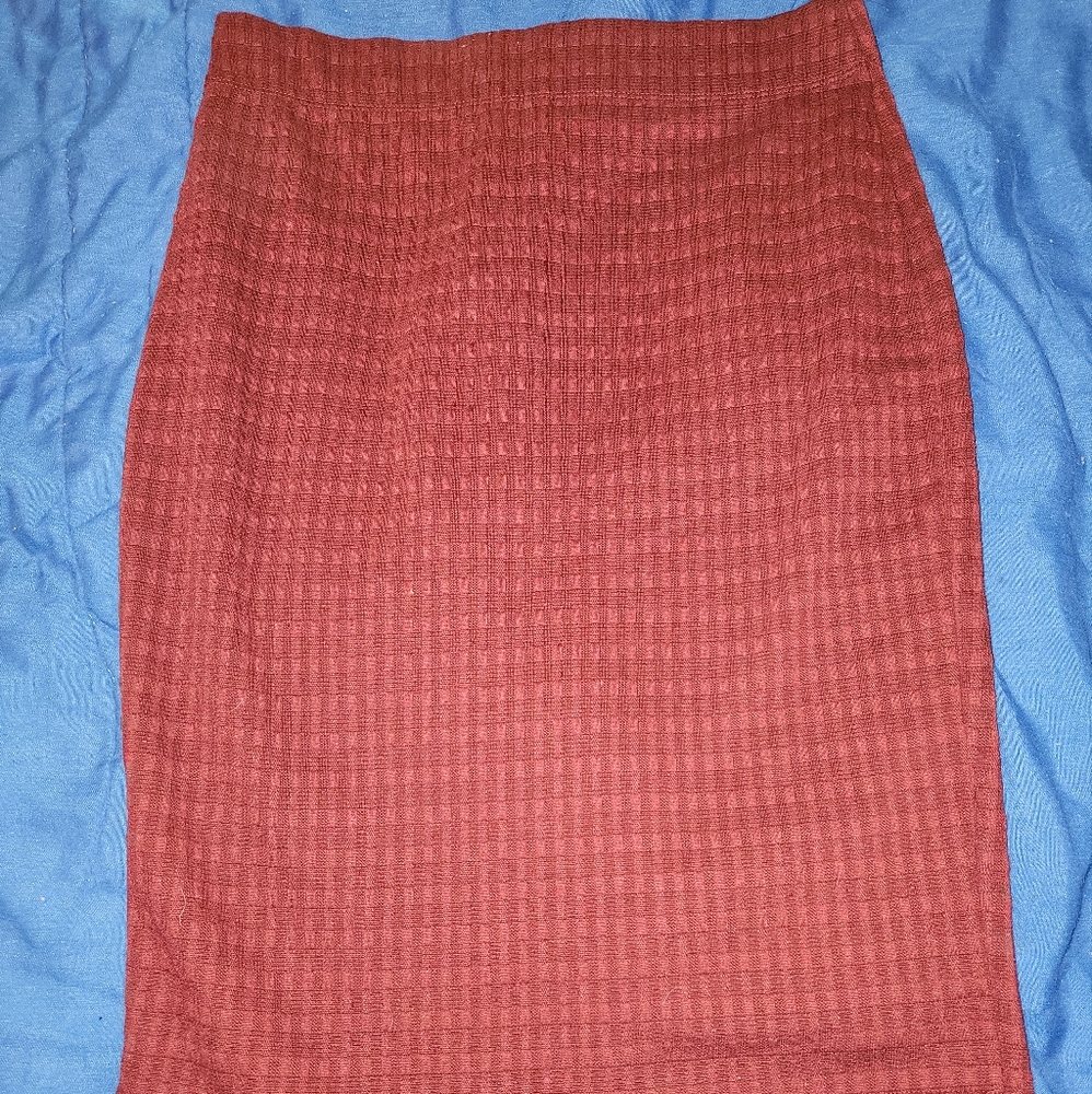Small thick red skirt